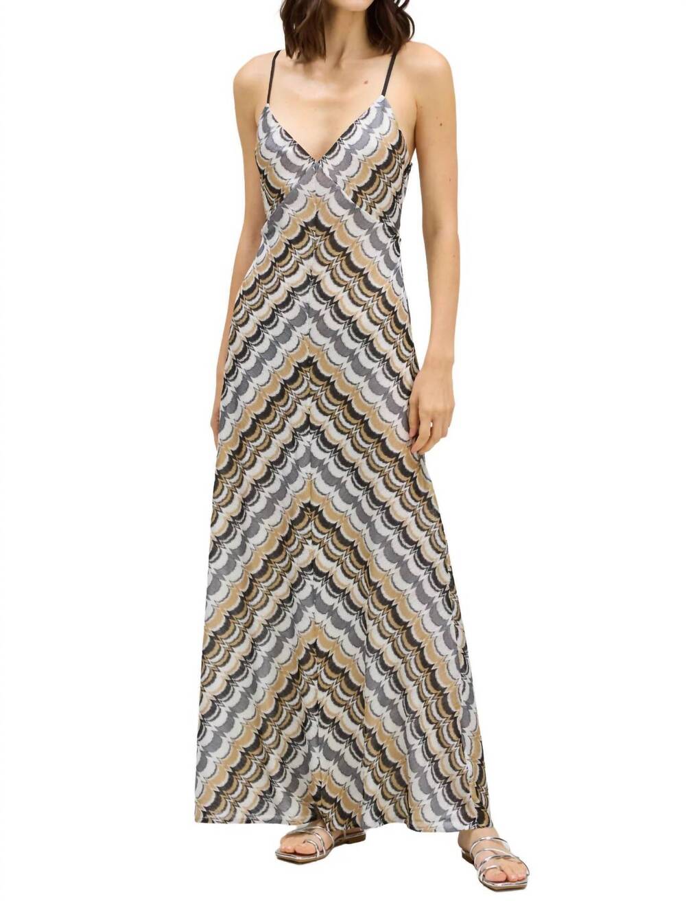 NEW ALLISON NEW YORK nellie maxi dress in zigzag